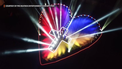Las Piñas skies light up to honor frontliners