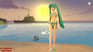 SFM Hatsune Miku Summer sea sunset dance 4K 60FPS MAX SET