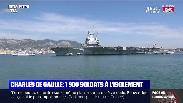 Coronavirus: les 1900 soldats du porte-avions Charles de Gaulle placés à l'isolement