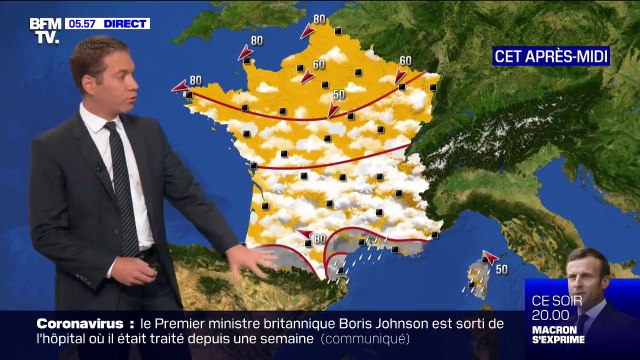 Un temps plus nuageux pour ce lundi de Pâques, avec un peu de pluie près de la Méditerranée