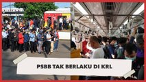 Membludaknya Penumpang KRL  saat PSBB Jakarta