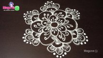 Beautiful Freehand kolam Design | Easy Rangoli design without Dots | Maguvu Tv | Simple Muggulu