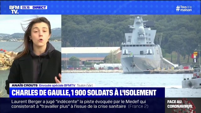 Porte-avions Charles de Gaulle: 1900 soldats à l'isolement