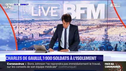 Charles de Gaulle, 1 900 soldats à l'isolement - 13/04