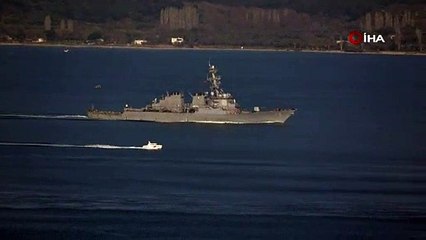ABD savaş gemisi Çanakkale Boğazı’ndan geçti