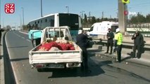Edirnekapı’da kamyonet özel halk otobüsüne çarptı: 2 yaralı