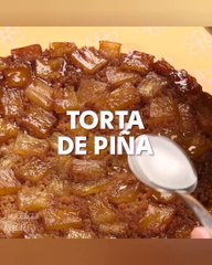 Preparación: Torta de piña