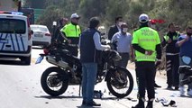 İZMİR Kamyona çarpan motosikletli trafik polisi ağır yaralandı