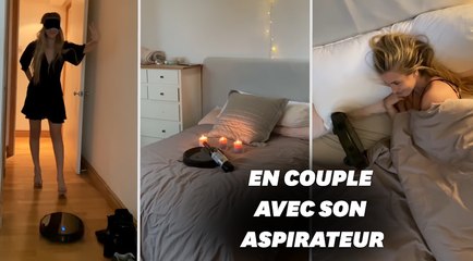 Lassée d'être confinée seule, elle se met en couple avec... son robot aspirateur