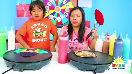 Pancake Art Challenge Mystery Wheel Halloween Edition!!