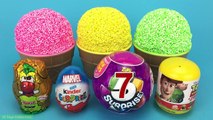 3 Colors Play Foam in Ice Cream Cups LOL Kinder Zuru 5 Yowie PJ Masks Surprise Toys