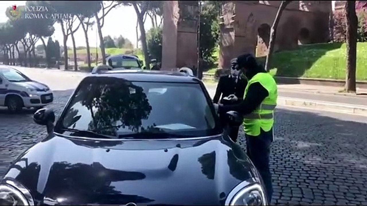 Roma - Controlli anti Covid nel weekend di Pasqua (13.04.20)