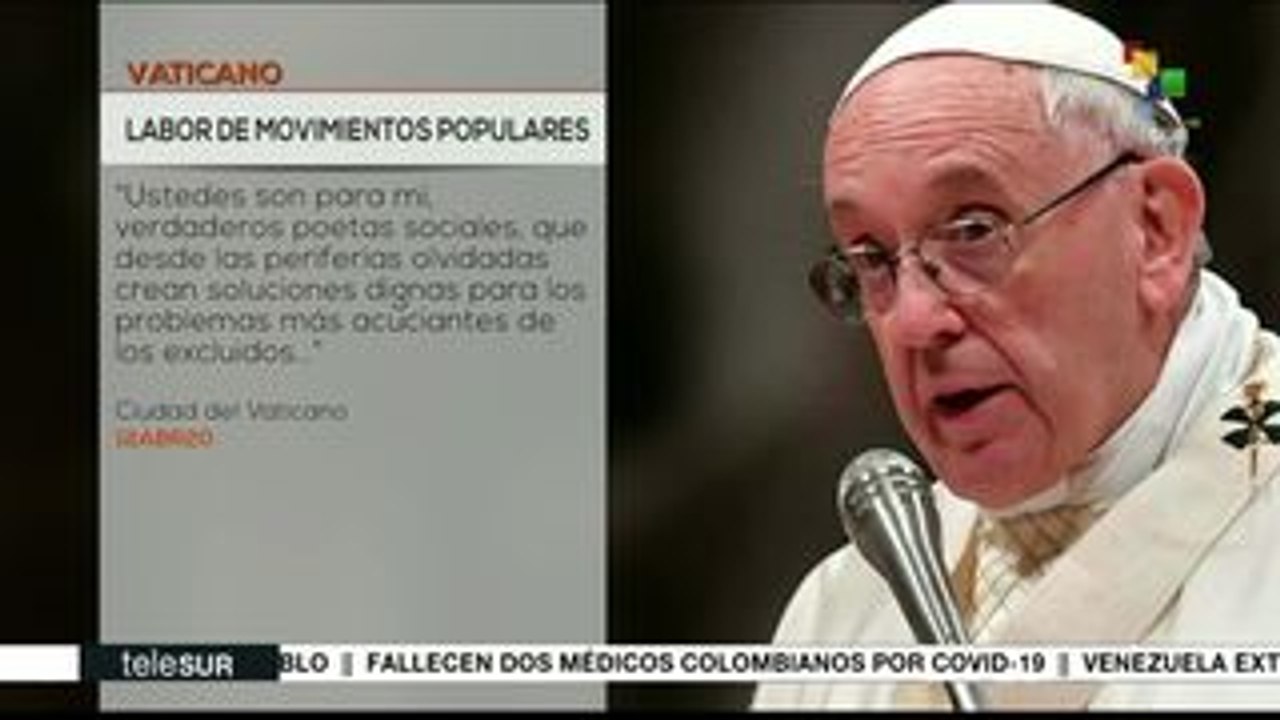 Reconoce Papa Francisco a grupos sociales que trabajan por los demás