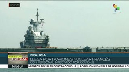 Regresa a Francia portaaviones Charles de Gaulle con casos de Covid-19