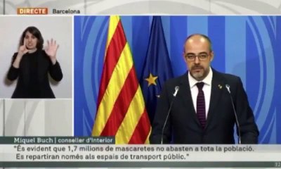 Un picado Buch explota contra Sánchez: "Enviar a Cataluña 1,714 millones de mascarillas es de mala fe"
