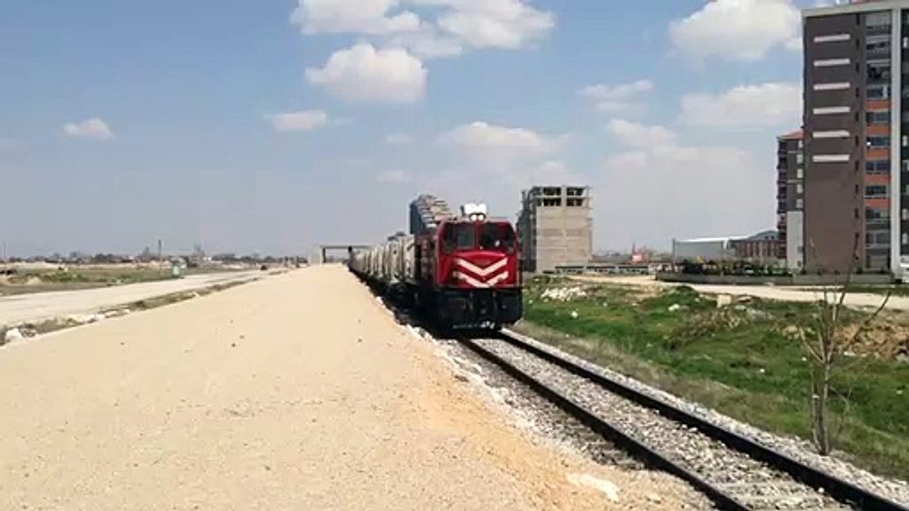 Train passing like a lion roaring through the level crossing
