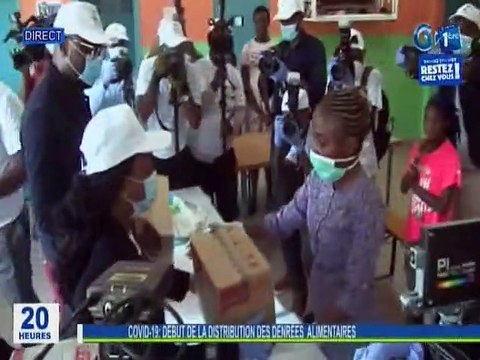 RTG / Covid 19 - Début de distribution des denrées alimentaires par les membres du gouvernement dans les structures abritant les personnes vulnérables