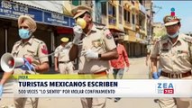 Turistas mexicanos son castigados por violar la cuarentena en la India