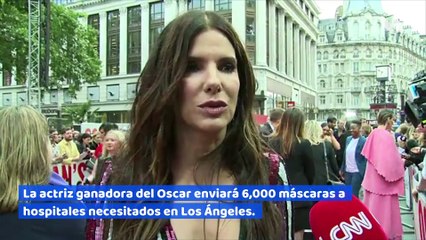 Sandra Bullock dona miles de máscaras N95 a los hospitales de Los Ángeles