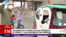 Edición Mediodía: Usuarios del metro de Lima respetan el orden y las medidas de salubridad