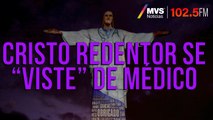 Cristo Redentor se “viste” de médico