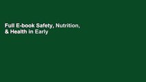 Full E-book Safety, Nutrition, & Health in Early Education by Cathie Robertson