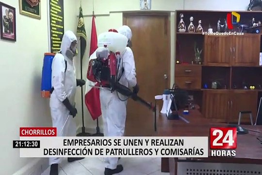 Chorrillos: sector privado unió esfuerzos para apoyar a la PNP en desinfección de unidades