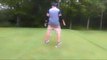 Man Swings Club While Playing Golf in Rain and Throws it in Woods
