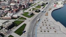 Koronavirüs | Boş kalan Üsküdar Meydanı, havadan görüntülendi