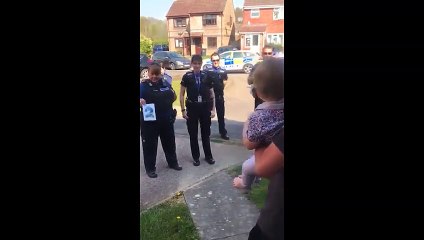 Hailsham Police singing Happy Birthday
