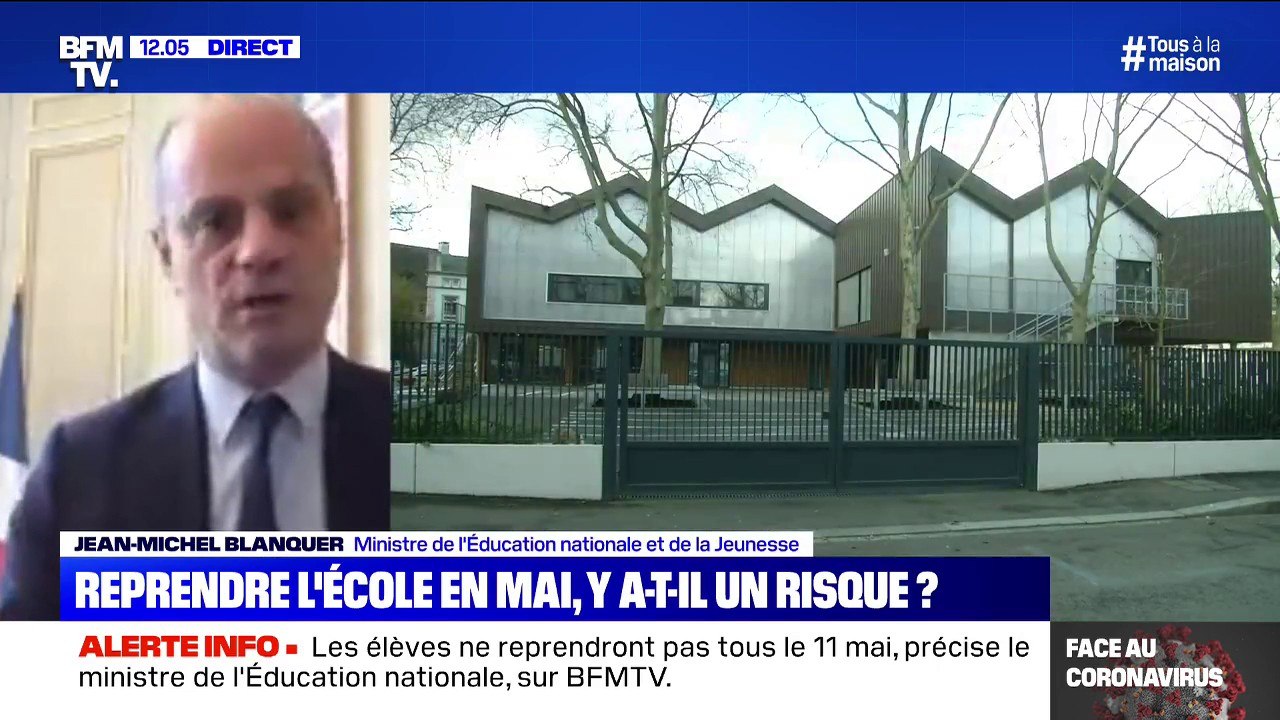 Jean-Michel Blanquer déclare que les masques seront "certainement obligatoires" pour les élèves et les professeurs à l'école