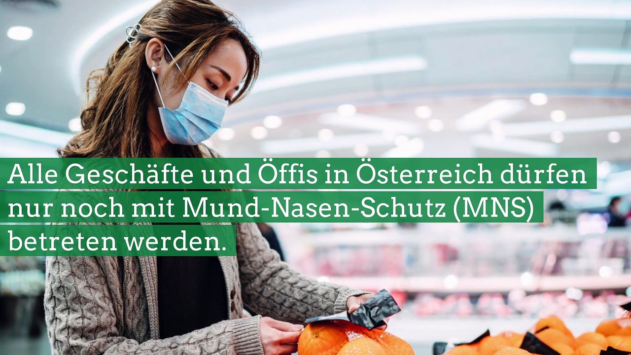 Mundschutzpflicht: So trägt man MNS-Masken richtig