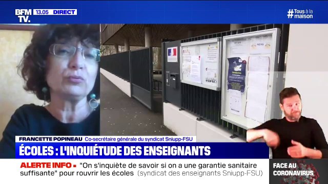 Retour à l'école: pour le syndicat des enseignants Sniupp-FSU, il ne faut pas sacrifier des personnes pour des raisons économiques