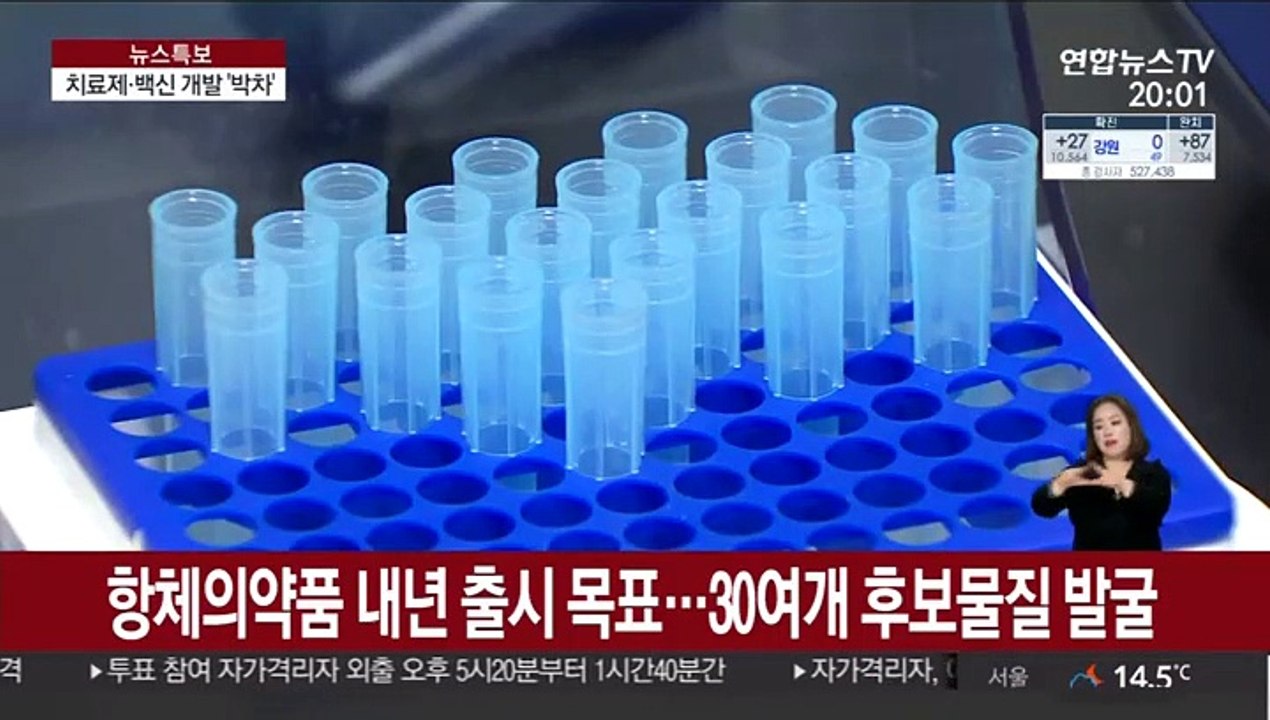 "혈장치료제 2~3개월내, 백신 내년 하반기 목표"