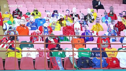 Real dummies! Belarus soccer team uses MANNEQUINS instead of fans because of coronavirus pandemic