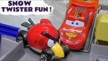 Hot Wheels Twister Fun with Disney Pixar Cars 3 Lightning McQueen with Funny Funlings and DC Comics Batman in this Family Friendly Full Episode English Toy Story for Kids from Family Channel Toy Trains 4u