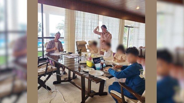 Georgina Rodríguez muestra a sus pequeños ayudantes de cocina