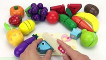 Fun Learning Names of Fruit and Vegetables with Wooden Cutting Toys Good Learning Videos for Kids