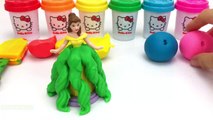 Learn Colors Hello Kitty Dough with Play Doh Ice Cream Molds and Surprise Toys LOL