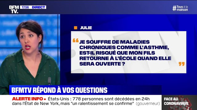 Je souffre d'une maladie chronique, est-ce dangereux pour mon fils de retourner à l'école? BFMTV répond à vos questions