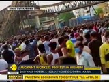 Massive violation of lockdown in India | Workers demand essential supplies | Bandra | Mumbai