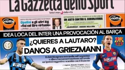 La prensa italiana apunta a un trueque entre Lautaro Martínez y Griezmann
