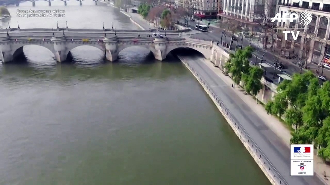 Coronavirus: A bird's-eye view of deserted central Paris on day 29 of lockdown