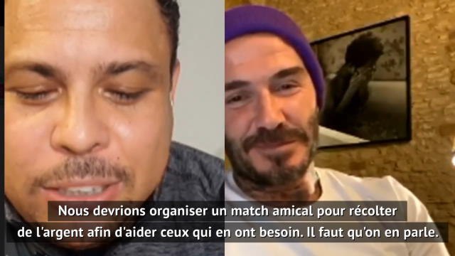 Coronavirus - Ex-galactiques devenus présidents de clubs : en 50 secondes chrono, Ronaldo et Beckham organisent un match de charité pour lutter contre le Covid-19