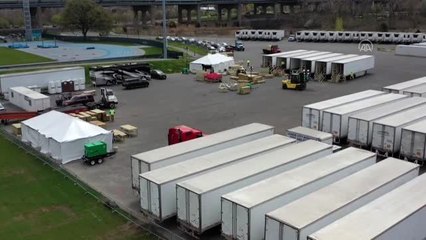 Mobil morglar New York'ta bir stadyumun otoparkında hazır bekletiliyor (2) - NEW