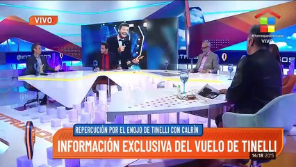 Información exclusiva del vuelo de Tinelli