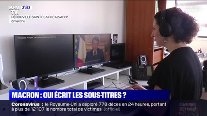 Qui écrit les sous-titres en direct lors des allocutions du Président ?