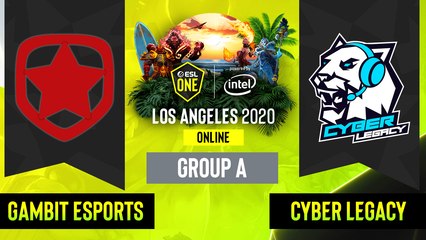 Dota2 - Gambit Esports vs. Cyber Legacy - Game 1 - Group A - EU:CIS - ESL One Los Angeles