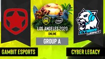 Dota2 - Gambit Esports vs. Cyber Legacy - Game 1 - Group A - EU:CIS - ESL One Los Angeles