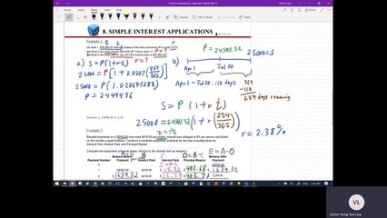 Simple Interest Applications 001
